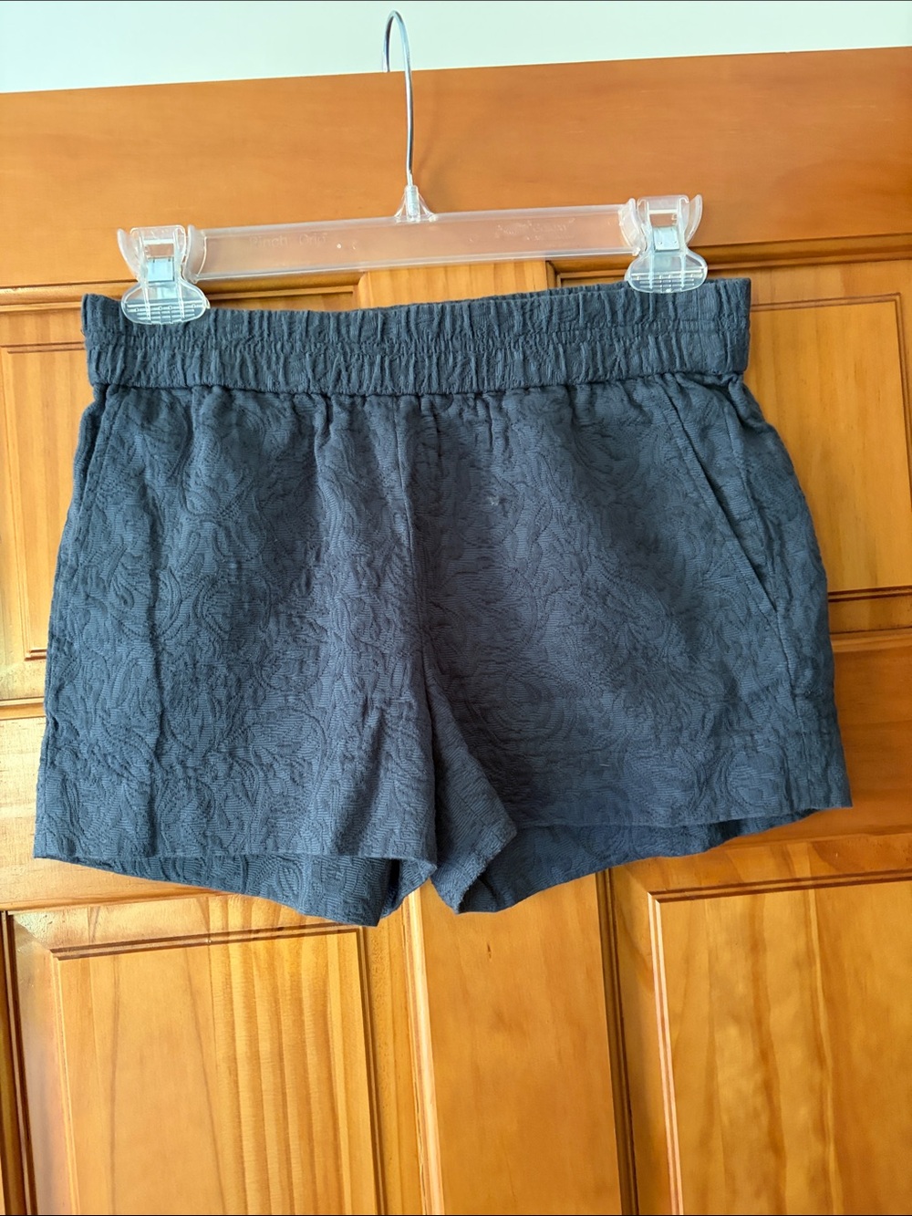 J. Crew Charcoal Grey Textured Elastic Waist Pull-On Shorts Sz 00